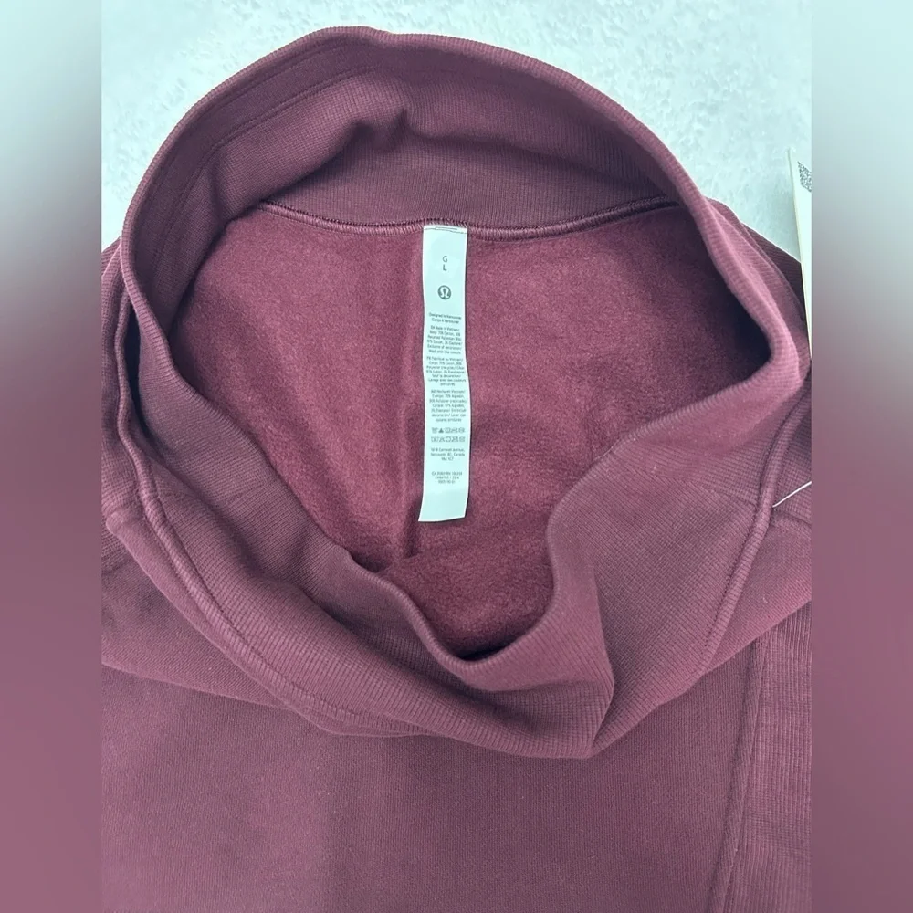 Lululemon Scuba High Rise Mini Skirt size Large Burgundy Red NWT